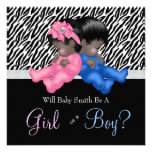 Elegant Zebra Baby Gender Reveal Shower Personalized Invite