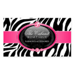 Elegant Zebra Fashion Jewelry Business Cards