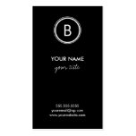 Elegant Zebra Monogram Business Cards