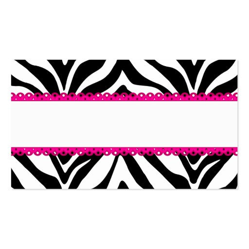 Elegant Zebra Print Custom Place Cards Business Card Templates