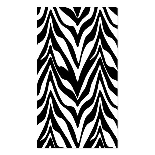 Elegant Zebra Print Green Business Cards (back side)