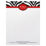 Elegant Zebra Print Letterhead