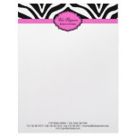 Elegant Zebra Print Letterhead