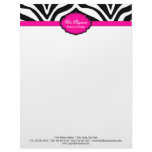 Elegant Zebra Print Letterhead