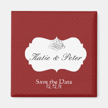 Elegante Red Damasks - Magnet customized
