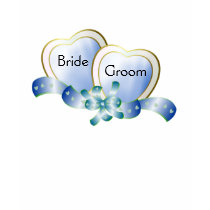 Eleganthearts-blue-Bride-Groom t-shirts