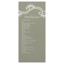 Elegantly Asian Order Of Service Customized Rack Card