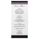 Elegantly Dotted Purple Accent Reception Menu rack cards