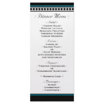 Elegantly Dotted Teal Accent Reception Menu rack cards