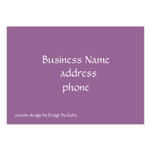 Elegantly Purple Business Cards (back side)