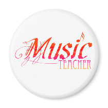 ElegantMusicTeacherRED magnets