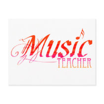 ElegantMusicTeacherRED postcards