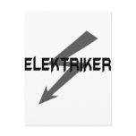 elektriker icon post card