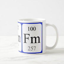 Element 100 white mug - Fermium