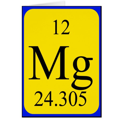 Element 12 card Magnesium Zazzle