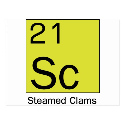 Element 21: Steamed Clams Post Card
