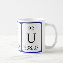 Element 92 white mug - Uranium