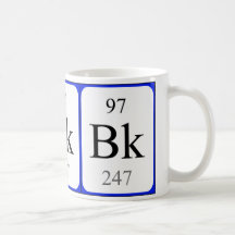 Element 97 white mug - Berkelium