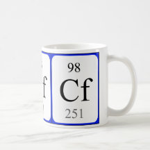 Element 98 white mug - Californium