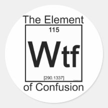 Element WTF Round Sticker