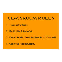 Elementary classroom rules posters