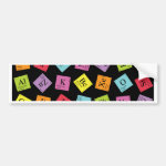 Elementary Periodic (Dark) Bumper Stickers Elementary Periodic (Dark) Bumper Stickers