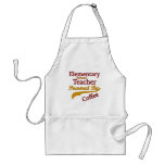 Elementary School Teacher Powered By Coffee Apron