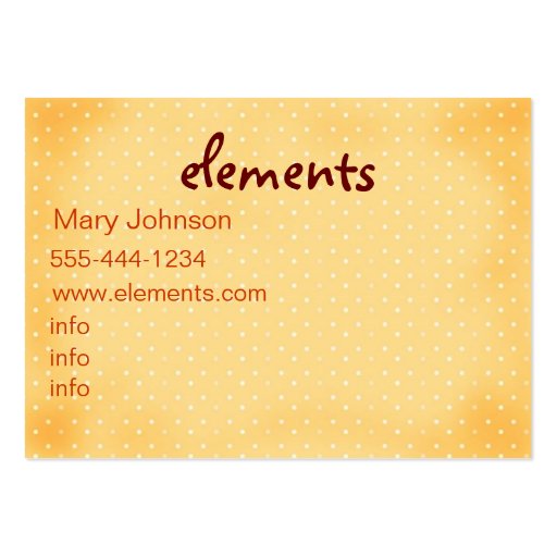 elements... business cards (back side)