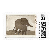 Elephand Postage Stamp