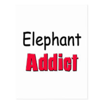 Elephant Addict Postcard