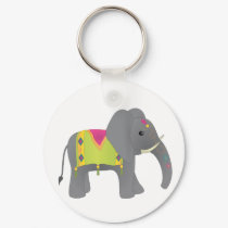 Elephant All Dressed Up keychains by trennea Elephant All Dressed Up keychains