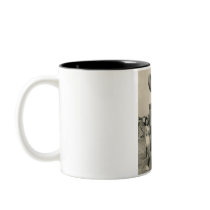 elephant and 2 girls circus mug