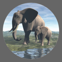 Elephant and Baby stickers