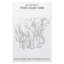 Elephant and baby stationary stationery