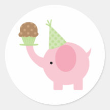 Elephant and Cupcake Stickers