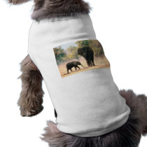 Elephant and Cute Calf pet clothing