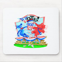 Elephant and Donkey VOTE Illustration mousepads