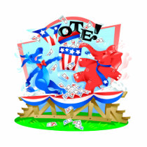 Elephant and Donkey VOTE Illustration photo sculptures by doonidesigns Elephant and Donkey VOTE Illustration photo sculptures