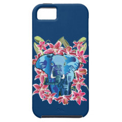 Elephant and lily iPhone 5 case