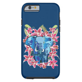 Elephant and lily iPhone 6 case