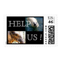 Elephant and Polar Bear Postage Stamp by epclarke Elephant and Polar Bear Postage Stamp