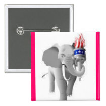 Elephant and Torch Coolest buttons
