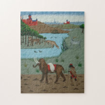 Elephant and Unicorn Jigsaw Puzzle