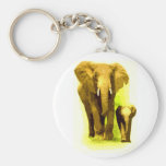 Elephant & Baby Elephant Walking Key Chains