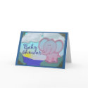 Elephant baby shower card