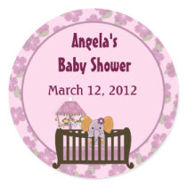 Elephant Baby Shower CJ-O Sticker Label#1
