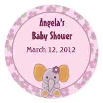Elephant Baby Shower CJ-O Sticker Label#2