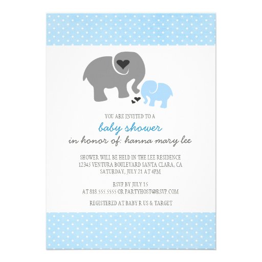 Elephant Baby Shower Invitation