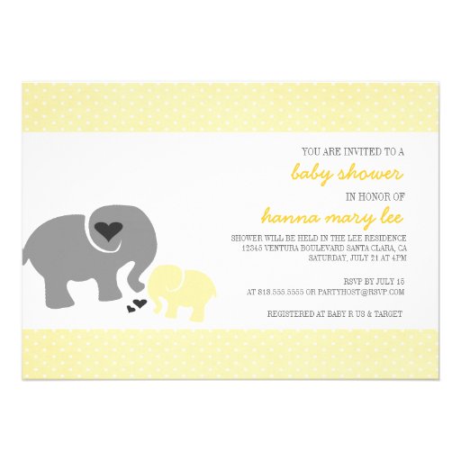 Elephant Baby Shower Invitation