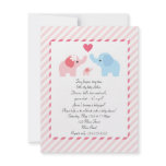 Elephant Baby Shower Invitation for Girls